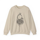 Surreal Garden Sweatshirt, Pocket Watch Garden Illusion Art Crewneck, Gardener Gift, Botanical Plant Tee
