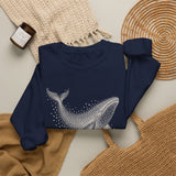 Surreal Bird Sweatshirt, Starling Whale Illusion Art Crewneck, Bird Lover Gift, Birdwatching Tee