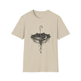 Surreal Celestial Shirt, Umbrella Full of Stars Illusion Art Tee, Moon Phase Tee, Mystical Witchy Gift