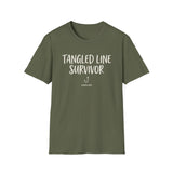 Tangled Line Survivor Shirt, Funny Angler Shirt, Fishing Gift, Angler Tee, Fisherman Gift