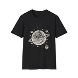 Surreal Cat Shirt, Cat Planet Illusion Art Tee, Cat Lover Gift, Vintage Engraving Cat Tee