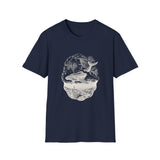 Surreal Ocean Shirt, Sky Whale Illusion Art Tee, Whale Sea Life Tee, Beach Lover Gift