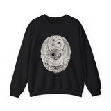 Surreal Celestial Sweatshirt, Eclipse Owl Illusion Art Crewneck, Moon Phase Tee, Mystical Witchy Gift