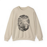 Surreal Celestial Sweatshirt, Moon Stepping Stones Illusion Art Crewneck, Moon Phase Tee, Mystical Witchy Gift