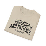 Pressors and Patience Shirt, Funny ICU Nurse Shirt, ICU Nurse Gift, Critical Care Nurse Tee, Nurse Week Gift