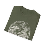 Surreal Ocean Shirt, Wave Staircase Illusion Art Tee, Whale Sea Life Tee, Beach Lover Gift