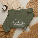 Surreal Cat Sweatshirt, Cloud Cat Illusion Art Crewneck, Cat Lover Gift, Vintage Engraving Cat Tee
