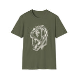 Surreal Cat Shirt, Endless Cat Staircase Illusion Art Tee, Cat Lover Gift, Vintage Engraving Cat Tee