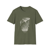 Surreal Birder Shirt, Heron to Reeds Illusion Art Tee, Bird Watcher Gift, Birdwatching Tee, Birder Gift