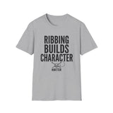 Ribbing Builds Character Shirt, Funny Knitter Shirt, Knitting Gift, Knitter Tee, Yarn Lover Gift