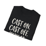 Cast On, Cast Off, Repeat Shirt, Funny Knitter Shirt, Knitting Gift, Knitter Tee, Yarn Lover Gift