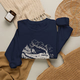 Surreal Music Sweatshirt, Piano Key Train Bridge Illusion Art Crewneck, Musician Gift, Piano Guitar Tee