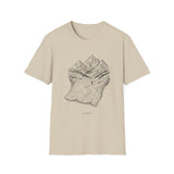 Surreal Hiker Shirt, Map to Mountains Illusion Art Tee, Hiker Gift, Hiking Tee, Outdoor Lover Gift