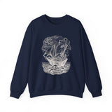 Surreal Bookish Sweatshirt, Book Boat Illusion Art Crewneck, Book Lover Gift, Reader Tee, Dark Academia Shirt