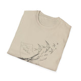 Surreal Sewing Shirt, Scissors Swallows Illusion Art Tee, Seamstress Gift, Quilter Tee, Vintage Engraving Tee