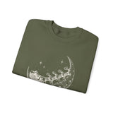 Surreal Christmas Sweatshirt, Sleigh Across the Moon Illusion Art Crewneck, Christmas Gift, Winter Holiday Sweater
