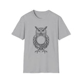 Surreal Bird Shirt, Pocket Watch Owl Illusion Art Tee, Bird Lover Gift, Birdwatching Tee