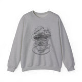 Surreal Bookish Sweatshirt, Storm in a Teacup Illusion Art Crewneck, Book Lover Gift, Reader Tee, Dark Academia Shirt