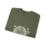 Surreal Cat Sweatshirt, Cat Planet Illusion Art Crewneck, Cat Lover Gift, Vintage Engraving Cat Tee