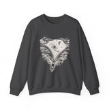 Surreal Space Sweatshirt, Zipper Galaxy Illusion Art Crewneck, Astronomy Tee, Space Lover Gift