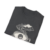 Surreal Coffee Shirt, Coffee Moon Illusion Art Tee, Coffee Lover Gift, Vintage Engraving Tee
