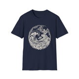 Surreal Ocean Shirt, Wave Staircase Illusion Art Tee, Whale Sea Life Tee, Beach Lover Gift