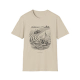 Surreal Farmer Shirt, Furrows to Waves Illusion Art Tee, Farmer Gift, Farm Tee, Homestead Gift