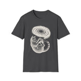 Surreal Cat Shirt, Yarn Galaxy Illusion Art Tee, Cat Lover Gift, Vintage Engraving Cat Tee