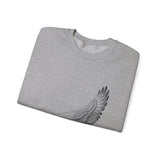 Surreal Pilot Sweatshirt, Airplane Bird Wing Illusion Art Crewneck, Aviation Gift, Vintage Engraving Tee