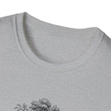 Surreal Cat Shirt, Cat Tree Rings Illusion Art Tee, Cat Lover Gift, Vintage Engraving Cat Tee