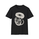 Surreal Cat Shirt, Yarn Galaxy Illusion Art Tee, Cat Lover Gift, Vintage Engraving Cat Tee