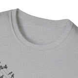 Surreal Music Shirt, Birds on a Wire Melody Illusion Art Tee, Musician Gift, Piano Guitar Tee