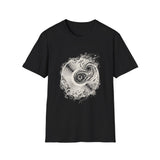 Surreal Music Shirt, Vinyl Galaxy Illusion Art Tee, Musician Gift, Piano Guitar Tee