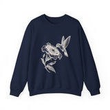Surreal Bird Sweatshirt, Hummingbird Galaxy Illusion Art Crewneck, Bird Lover Gift, Birdwatching Tee