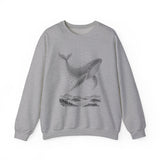 Surreal Bird Sweatshirt, Starling Whale Illusion Art Crewneck, Bird Lover Gift, Birdwatching Tee