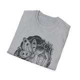 Surreal Celestial Shirt, Moon Phase Moth Illusion Art Tee, Moon Phase Tee, Mystical Witchy Gift