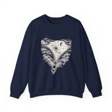 Surreal Space Sweatshirt, Zipper Galaxy Illusion Art Crewneck, Astronomy Tee, Space Lover Gift