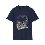 Surreal Bookish Shirt, Pages to Birds Illusion Art Tee, Book Lover Gift, Reader Tee, Dark Academia Shirt