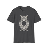 Surreal Bird Shirt, Pocket Watch Owl Illusion Art Tee, Bird Lover Gift, Birdwatching Tee