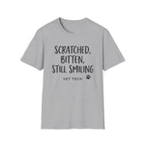Scratched, Bitten, Still Smiling Shirt, Funny Vet Tech Shirt, Vet Tech Gift, Veterinary Technician Tee, Vet Clinic Gift