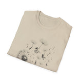 Surreal Garden Shirt, Dandelion Umbrellas Illusion Art Tee, Gardener Gift, Botanical Plant Tee