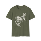 Surreal Bird Shirt, Hummingbird Galaxy Illusion Art Tee, Bird Lover Gift, Birdwatching Tee