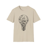 Surreal Ocean Shirt, Ship in a Light Bulb Illusion Art Tee, Sailing Tee, Ocean Lover Gift