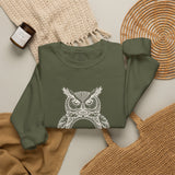 Surreal Bird Sweatshirt, Pocket Watch Owl Illusion Art Crewneck, Bird Lover Gift, Birdwatching Tee