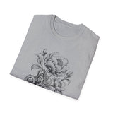 Surreal Engineer Shirt, Blooming Gears Illusion Art Tee, Engineer Gift, Mechanic Tee, Vintage Engraving Tee