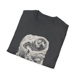Surreal Forest Shirt, Howl to the Moon Illusion Art Tee, Wildlife Nature Tee, Outdoor Lover Gift