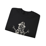Surreal Christmas Sweatshirt, Snowman Mountain Illusion Art Crewneck, Christmas Gift, Winter Holiday Sweater