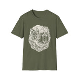 Surreal Celestial Shirt, Moon Phase Moth Illusion Art Tee, Moon Phase Tee, Mystical Witchy Gift