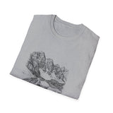 Surreal Paddler Shirt, Kayak to Mountain Illusion Art Tee, Kayaker Gift, Paddling Tee, Lake Life Gift