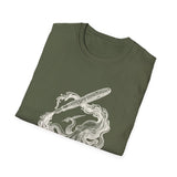 Surreal Bookish Shirt, Ink Octopus Illusion Art Tee, Book Lover Gift, Reader Tee, Dark Academia Shirt